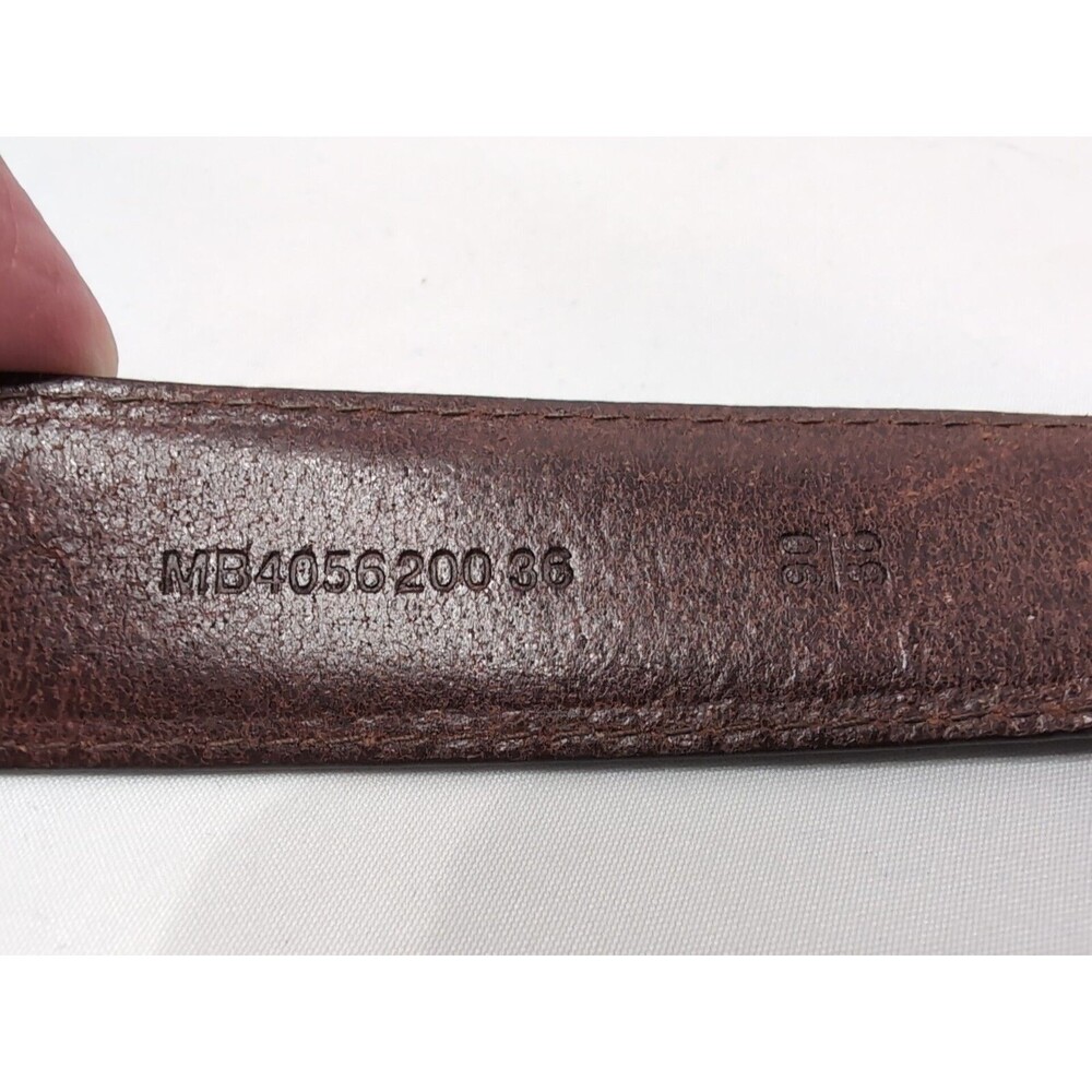 FOSSIL ITALIAN Full Grain Cowhide Leather Golf Theme Medallion Belt Sz 36 FOSSIL - Picture 8 of 10